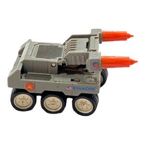 Vintage 1986 Starcom Six-Wheeled Tank Vehicle Toy With Red Missiles By Coleco